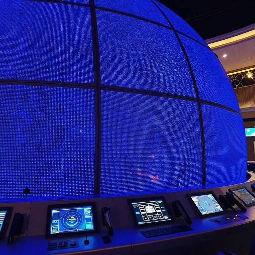 Futuristic Vegas Dome Blue Tech
