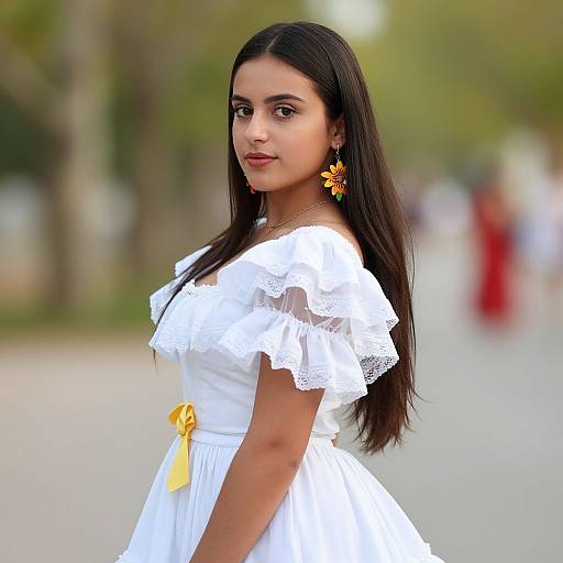 Spanish Fiesta Dress with Jewelry