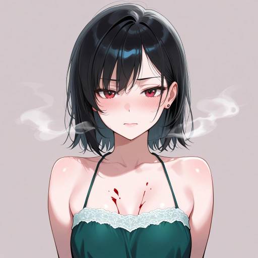 Elegant Vampire Portrait with Alabaster Skin