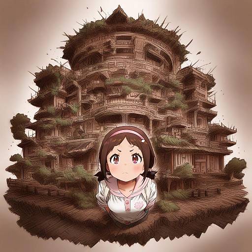 Illustration of Muramatsu sakura, idolmaster in the style of Nyororiso (muyaa)