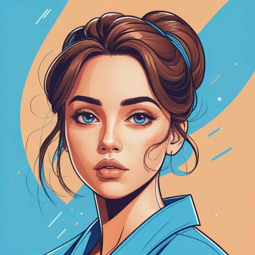 Stylish Woman Portrait Illustration