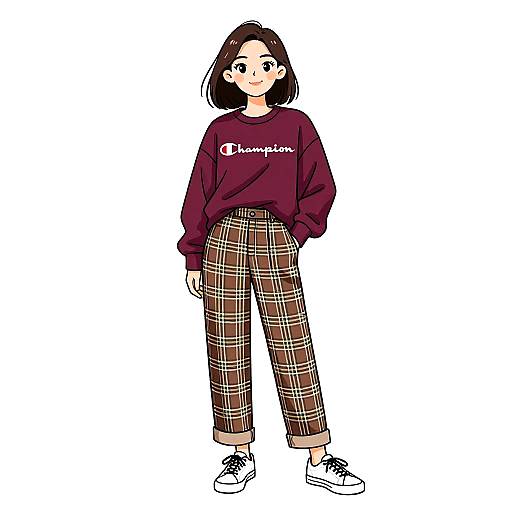 Stylish Woman in Casual Streetwear
