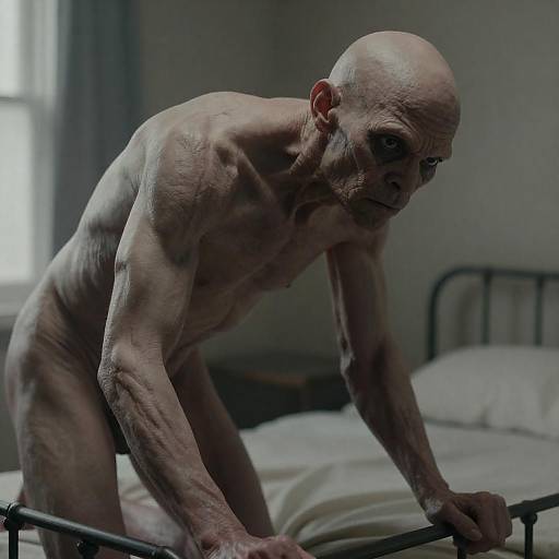 Intense Portrait of a Humanoid Creature