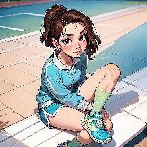 Embarrassed Molly McGee on Bench POV