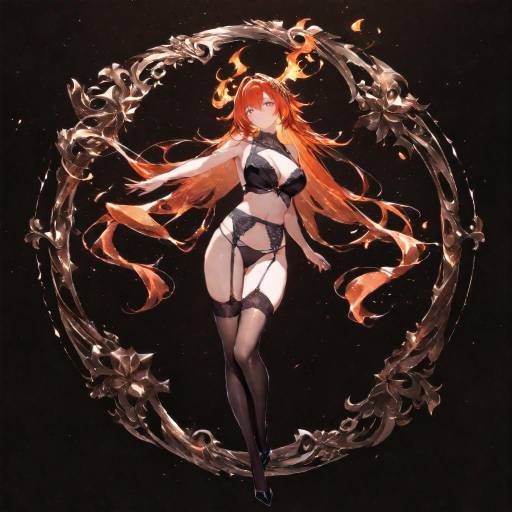 Charming Vixen in Black Lingerie