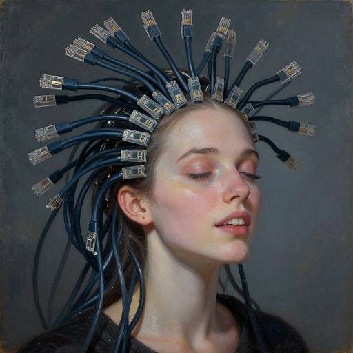 Surreal Portrait of Wired Bliss