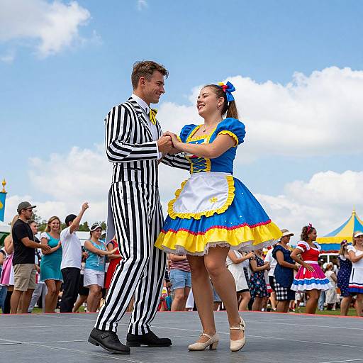 Lively Square Dance at Country Fair