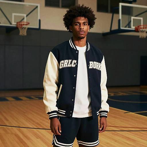 Modern Afro Athlete in Streetwear