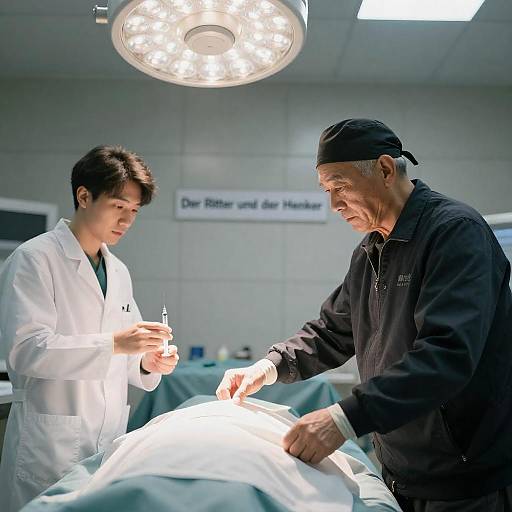 Ominous Operating Room Under Harsh Lights