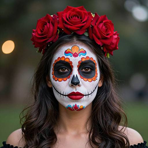 Vibrant Day of the Dead Makeup Woman