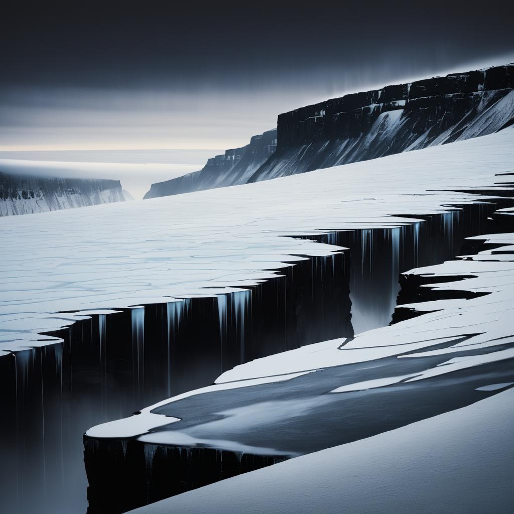 Ethereal Midnight on Subzero Cliffs