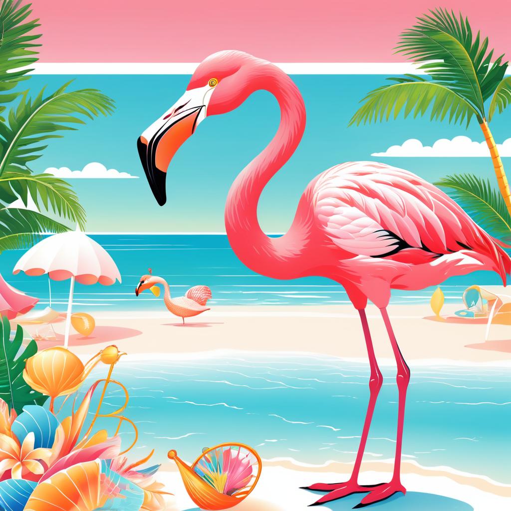 Flamingo Fun at Beachside Resort