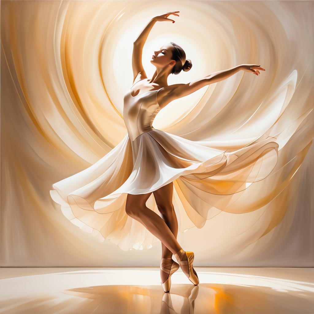 Elegant Ballet Dancer in Soft Tones