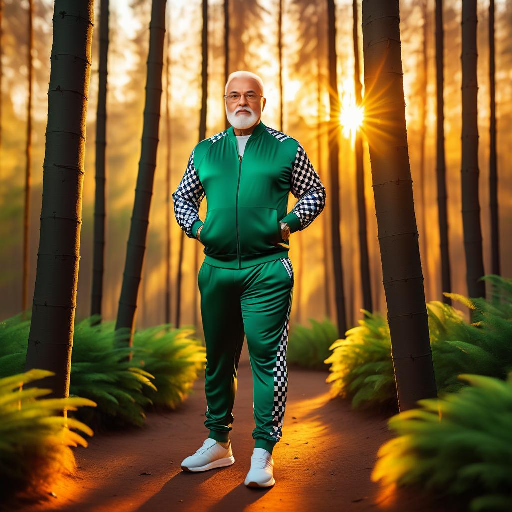 Vibrant Senior Man in Nature