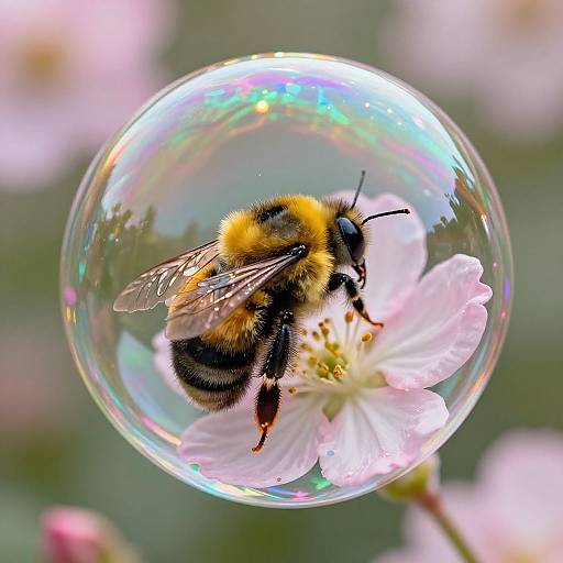 Opal Bumble Bee in Spring Bubble