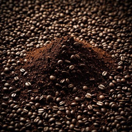 Rich Close-Up of Ground Coffee Texture