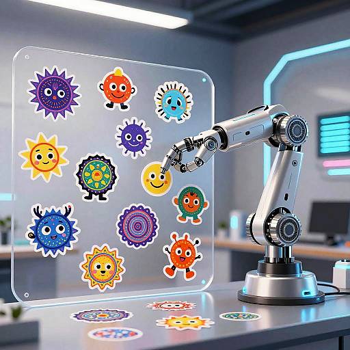 Futuristic AI Sticker Design Studio