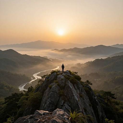 Diisuke on Misty Mountain Sunrise