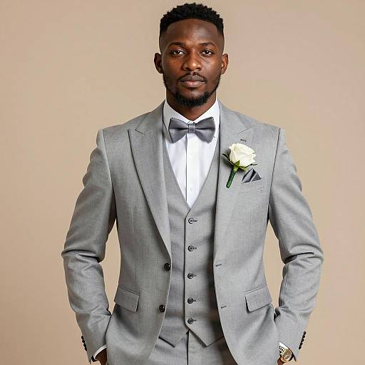 Elegant Nigerian Male Wedding Attire Portrait