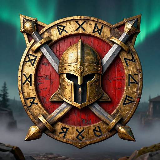 Viking Family Crest with Runes