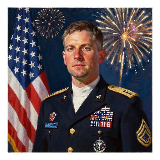 Oil Portrait: 2016 President in Uniform