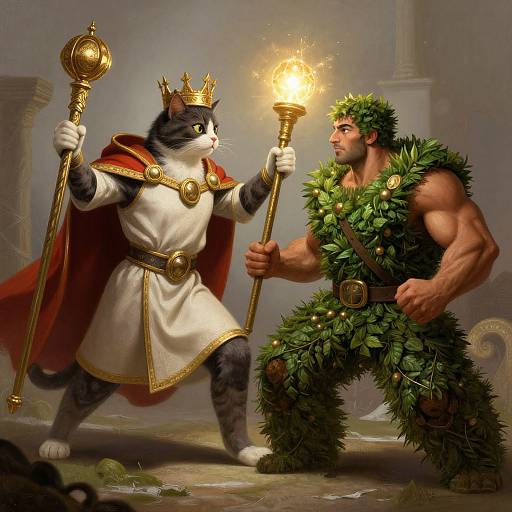 Regal Cat vs Muscular Tunisian Warrior