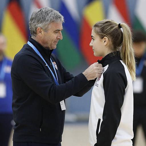 Coach Adjusts Grand Britannia Athlete Collar