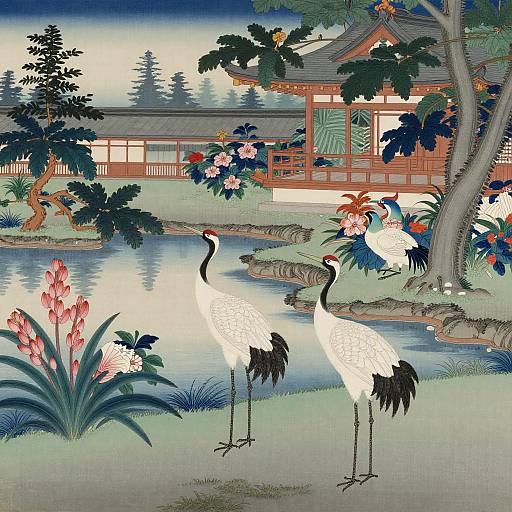 Itō Jakuchū Temple Garden Birdscape
