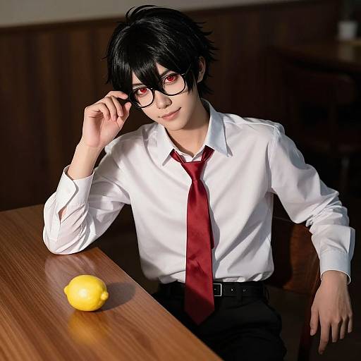 Dramatic Portrait of Smiling Boy