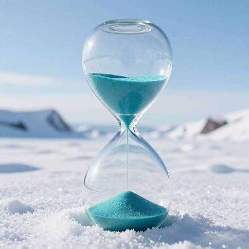 Colossal Hourglass in Arctic Snow