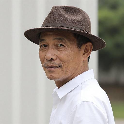 Smiling Middle-Aged Man in Nature