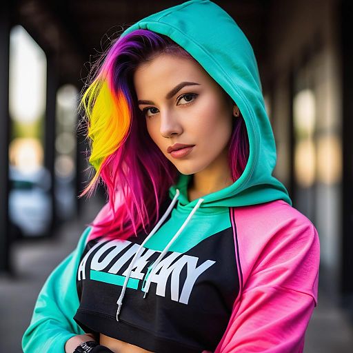 Funky Streetwear Fashion with Colorful Flair
