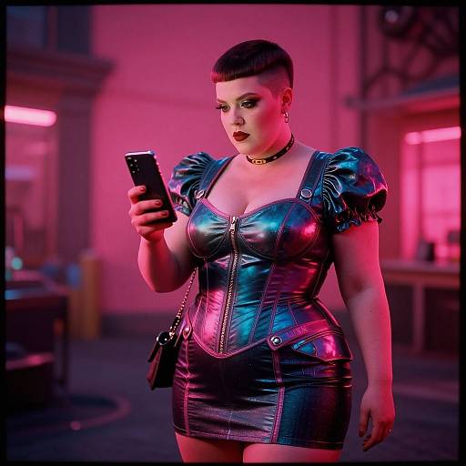 Retro Cyberpunk Medieval Tech Blend