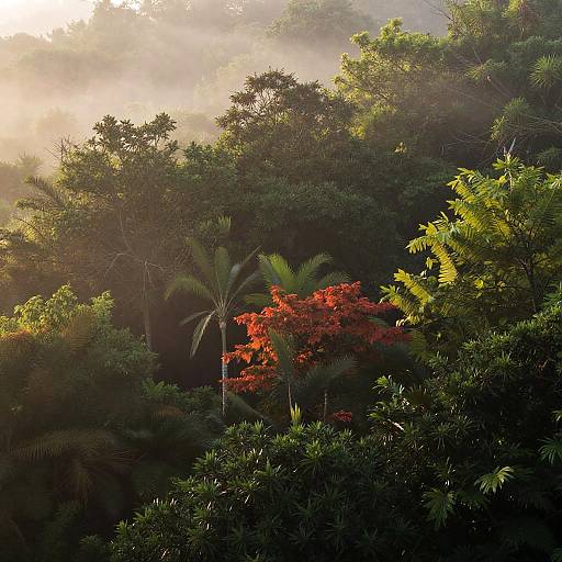 Ethereal Misty Forest Dawn