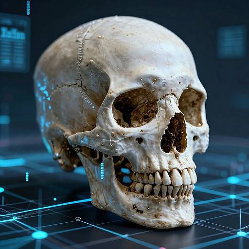 Disintegrating Skull into Tech Grid