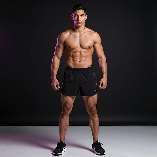 Dynamic Portrait of a Determined Athlete