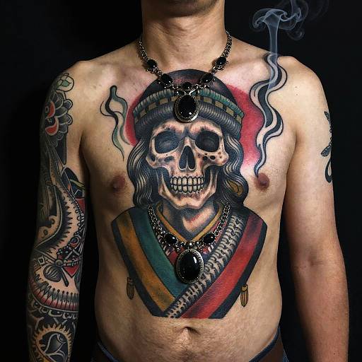 Neotraditional Swedish Male Tattoo Design