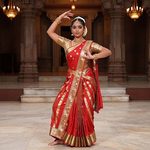Traditional Bharatanatyam Dance Elegance