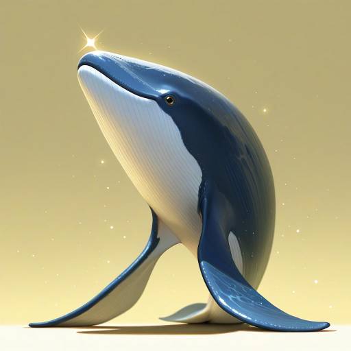 Realistic Whale with Striking Violet Eyes Realistic Whale with Striking Violet Eyes