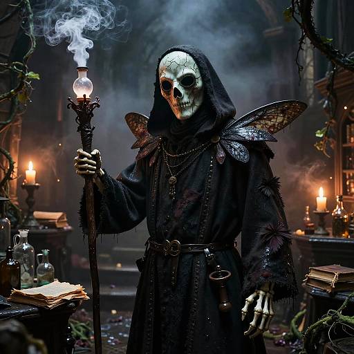 Plague Doctor Lich in Ruined Apothecary