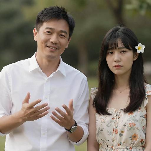 Outdoor Portrait of Asian Couple