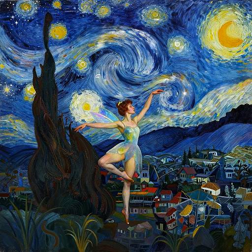 Hopper-Style Starry Night Fairy Cover