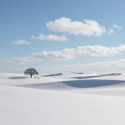 Serene Snow-Covered Desert Landscape
