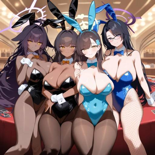 Playful Bunnies in Stylish Costumes