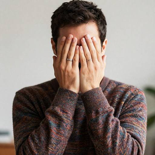 Mysterious Man in Multicolored Sweater