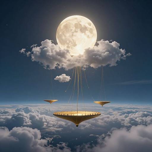 Golden Umbilical Cords from Moon