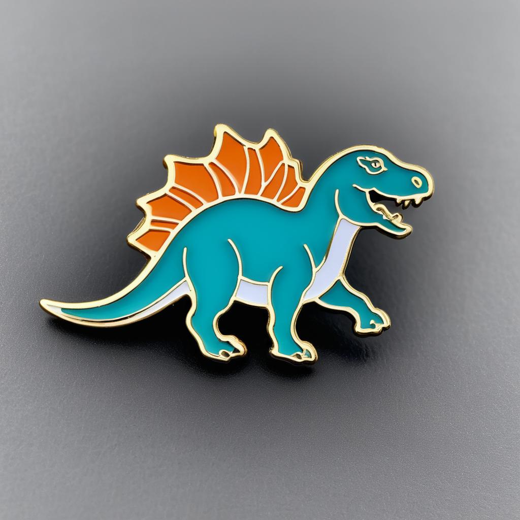 Vintage Dinosaur Enamel Pin Design