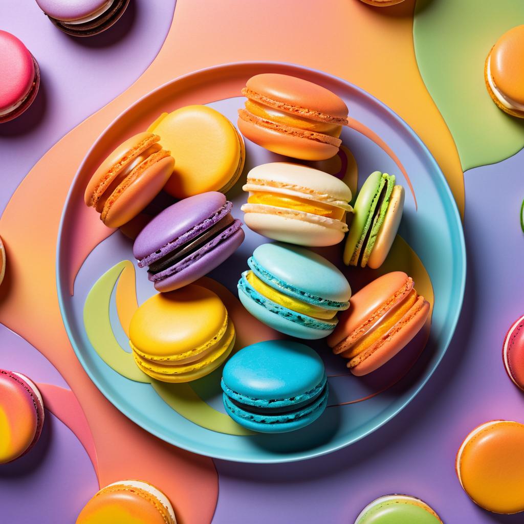 Artful Macarons in Soft Evening Light