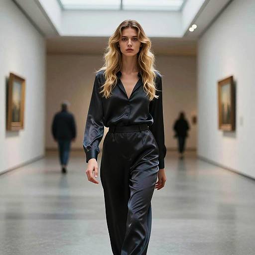 Fashion Model with Dirty Blonde Hairstyle