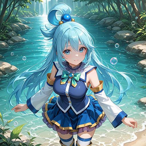 Ghibli-Inspired Aqua by the Water